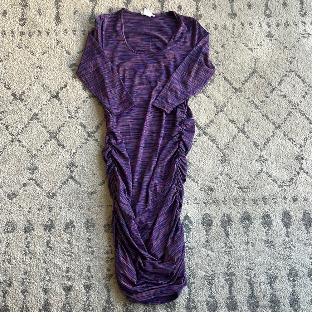 Ingrid & Isabel Potent Purple Spacedye Bodycon Maternity Dress